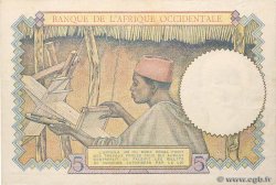 5 Francs FRENCH WEST AFRICA  1943 P.26 VF+