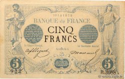 5 Francs NOIR FRANCE  1873 F.01.22
