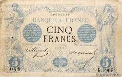 5 Francs NOIR FRANCE  1873 F.01.15