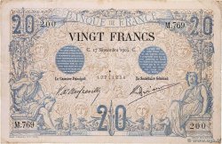 20 Francs NOIR FRANCE  1904 F.09.03