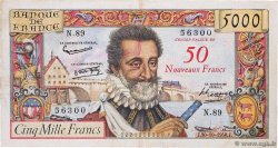 50 NF sur 5000 Francs HENRI IV FRANCE  1958 F.54.01 VF