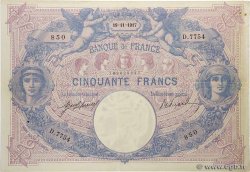 50 Francs BLEU ET ROSE FRANCE  1917 F.14.30