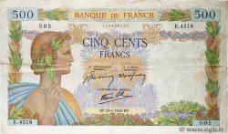 500 Francs LA PAIX FRANCIA  1942 F.32.28