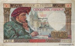 50 Francs JACQUES CŒUR FRANCIA  1942 F.19.18