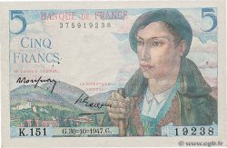 5 Francs BERGER FRANCIA  1947 F.05.07