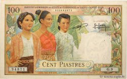 100 Piastres - 100 Riels FRANZÖSISCHE-INDOCHINA  1954 P.097 fVZ