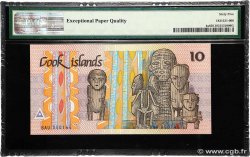 10 Dollars Petit numéro COOK ISLANDS  1987 P.04a UNC
