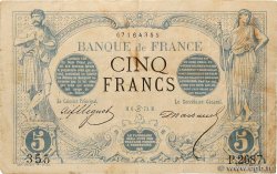 5 Francs NOIR FRANCE  1873 F.01.19