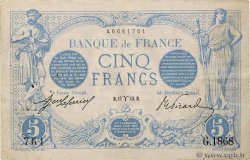 5 Francs BLEU FRANKREICH  1913 F.02.15