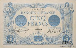 5 Francs BLEU FRANCIA  1913 F.02.16