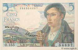 5 Francs BERGER FRANCE  1947 F.05.07