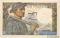10 Francs MINEUR FRANCE  1947 F.08.19