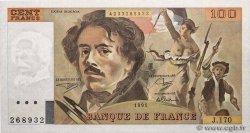 100 Francs DELACROIX imprimé en continu FRANCE  1991 F.69bis.03a1a