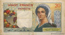 20 Francs TAHITI  1960 P.21c BC+