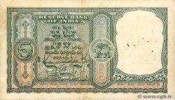 5 Rupees INDIA  1957 P.035b F+