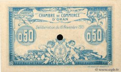 50 Centimes Annulé ALGERIA Oran 1915 JP.141.06 q.FDC