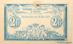 2 Francs ALGERIA Oran 1915 JP.141.03 AU