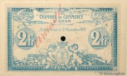 2 Francs Annulé ALGERIA Oran 1915 JP.141.18 q.FDC