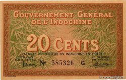 20 Cents INDOCHINE FRANÇAISE  1939 P.086a