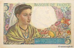 5 Francs BERGER FRANCE  1943 F.05.05 XF+