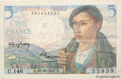 5 Francs BERGER FRANCE  1947 F.05.07