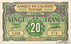 20 Francs TUNISIA  1948 P.22