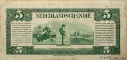 5 Gulden NETHERLANDS INDIES  1943 P.113a F+