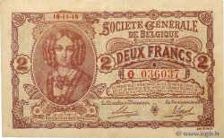 2 Francs Numéro spécial BELGIQUE  1916 P.087