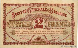 2 Francs Numéro spécial BELGIQUE  1916 P.087 TTB
