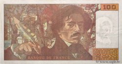 100 Francs DELACROIX imprimé en continu FRANKREICH  1990 F.69bis.01bC fVZ