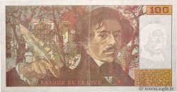 100 Francs DELACROIX imprimé en continu FRANKREICH  1990 F.69bis.01bE SS