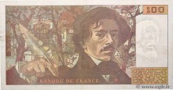 100 Francs DELACROIX imprimé en continu FRANCE  1990 F.69bis.01bF XF