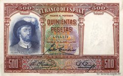 500 Pesetas ESPAGNE  1931 P.084