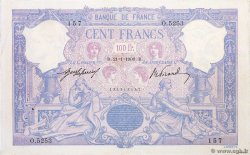 100 Francs BLEU ET ROSE FRANCE  1909 F.21.24 VF