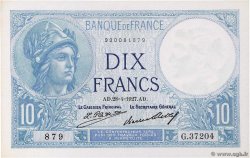 10 Francs MINERVE FRANCIA  1927 F.06.12