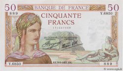 50 Francs CÉRÈS modifié FRANCIA  1937 F.18.03