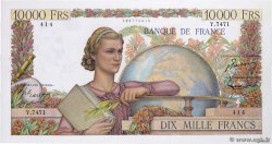 10000 Francs GÉNIE FRANÇAIS FRANCIA  1954 F.50.72