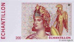 200 Francs EIFFEL, type Athéna Échantillon FRANCE  1994 Ec UNC