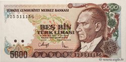 5000 Lira TURQUIE  1990 P.198
