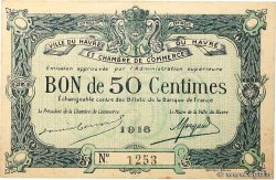 50 Centimes FRANCE regionalism and miscellaneous Le Havre 1916 JP.068.14