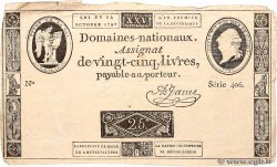 25 Livres FRANCE  1792 Ass.37a