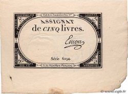 5 Livres FRANCE  1793 Ass.46a