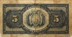 5 Bolivianos BOLIVIE  1911 P.105b pr.TB