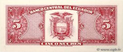 5 Sucres ECUADOR  1980 P.113c SC+