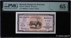 10 Francs BURUNDI  1965 P.09a