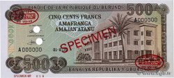 500 Francs Spécimen BURUNDI  1971 P.24s