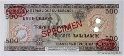 500 Francs Spécimen BURUNDI  1971 P.24s FDC
