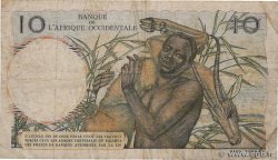 10 Francs FRENCH WEST AFRICA  1954 P.37 BC+