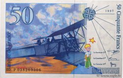 50 Francs SAINT-EXUPÉRY modifié FRANCE  1997 F.73.04 TTB+