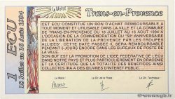 1 Ecu FRANCE régionalisme et divers Trans-en-Provence 1994  pr.NEUF